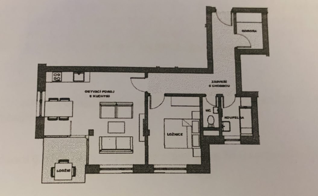 Pronájem novostavby 2+kk s lodžií, komorou a parkováním, 64 m2