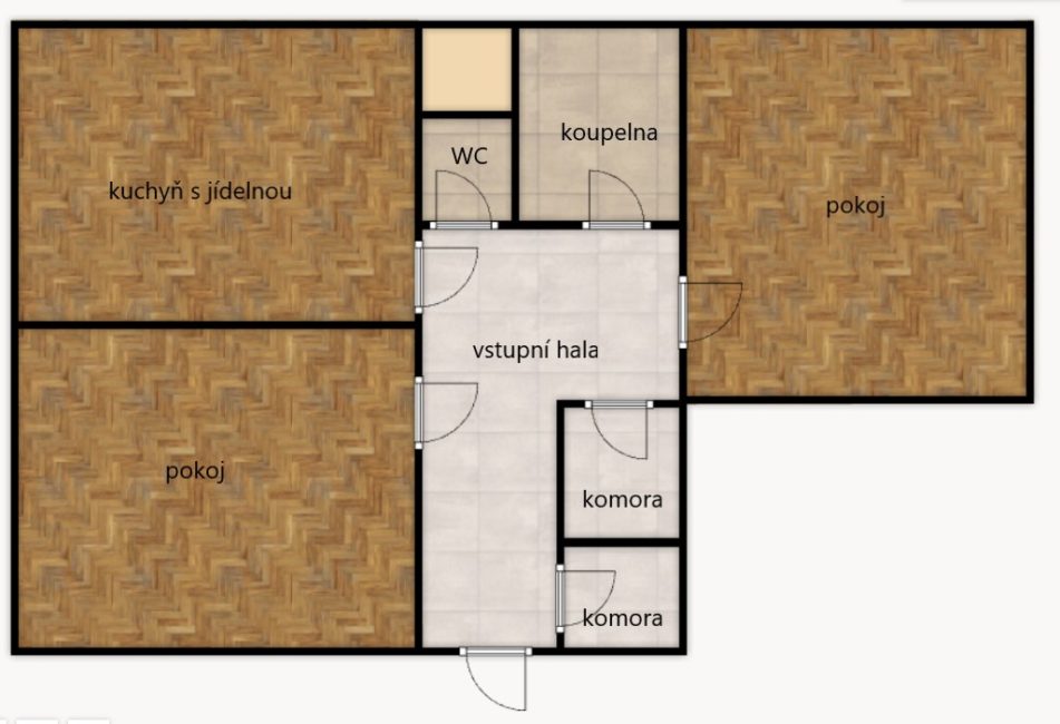 Prodej bytu 2+1 se dvěma komorami, 60 m2 – Břetislavova
