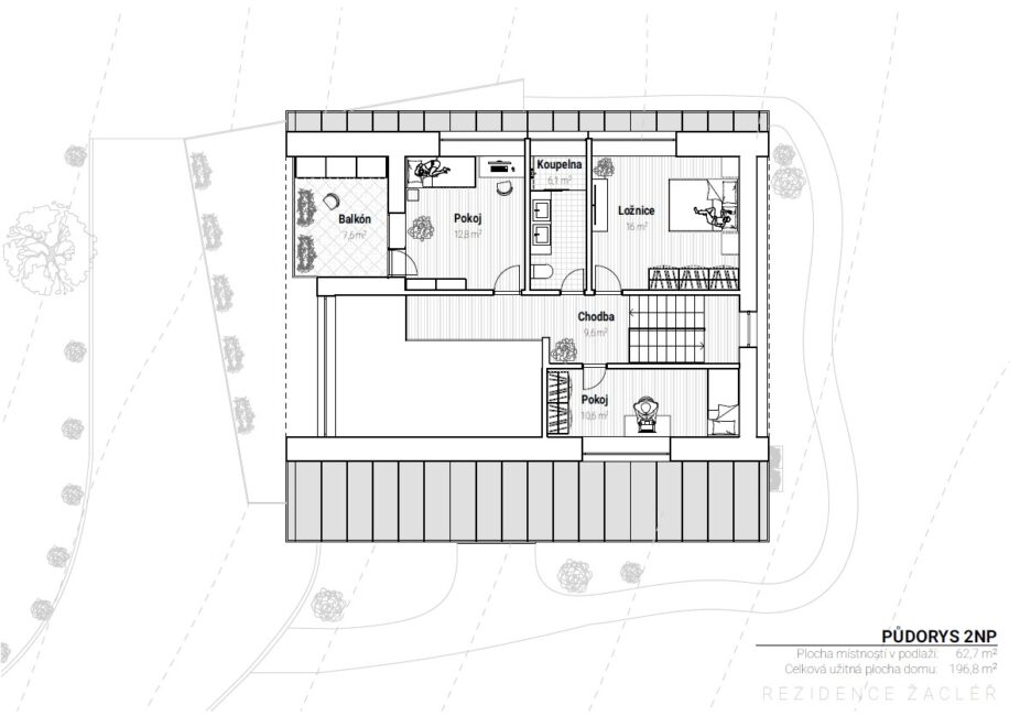 Prodej stavebního pozemku pod zámkem, 550 m2 – Žacléř