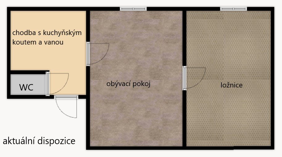 Prodej bytu 1+1, 43 m2 – Dobřenice, okr. Hradec Králové